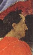 Sandro Botticelli Mago wearing a red mantle oil painting artist